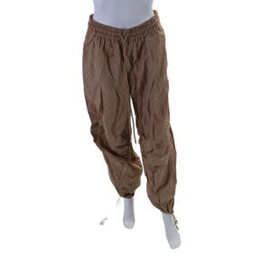ALC Women's Elastic Drawstring Waist Tapered Leg Jogger Pants Tan Size 8